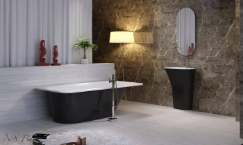 Ванна из литьевого мрамора NS BATH NSB-18930BL Ванна из литьевого мрамора NS BATH NSB-18930BL. Фото