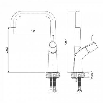 Смеситель для кухни Kitchen Line IDDIS K07SB0Li05 Смеситель для кухни Kitchen Line IDDIS K07SB0Li05. Фото